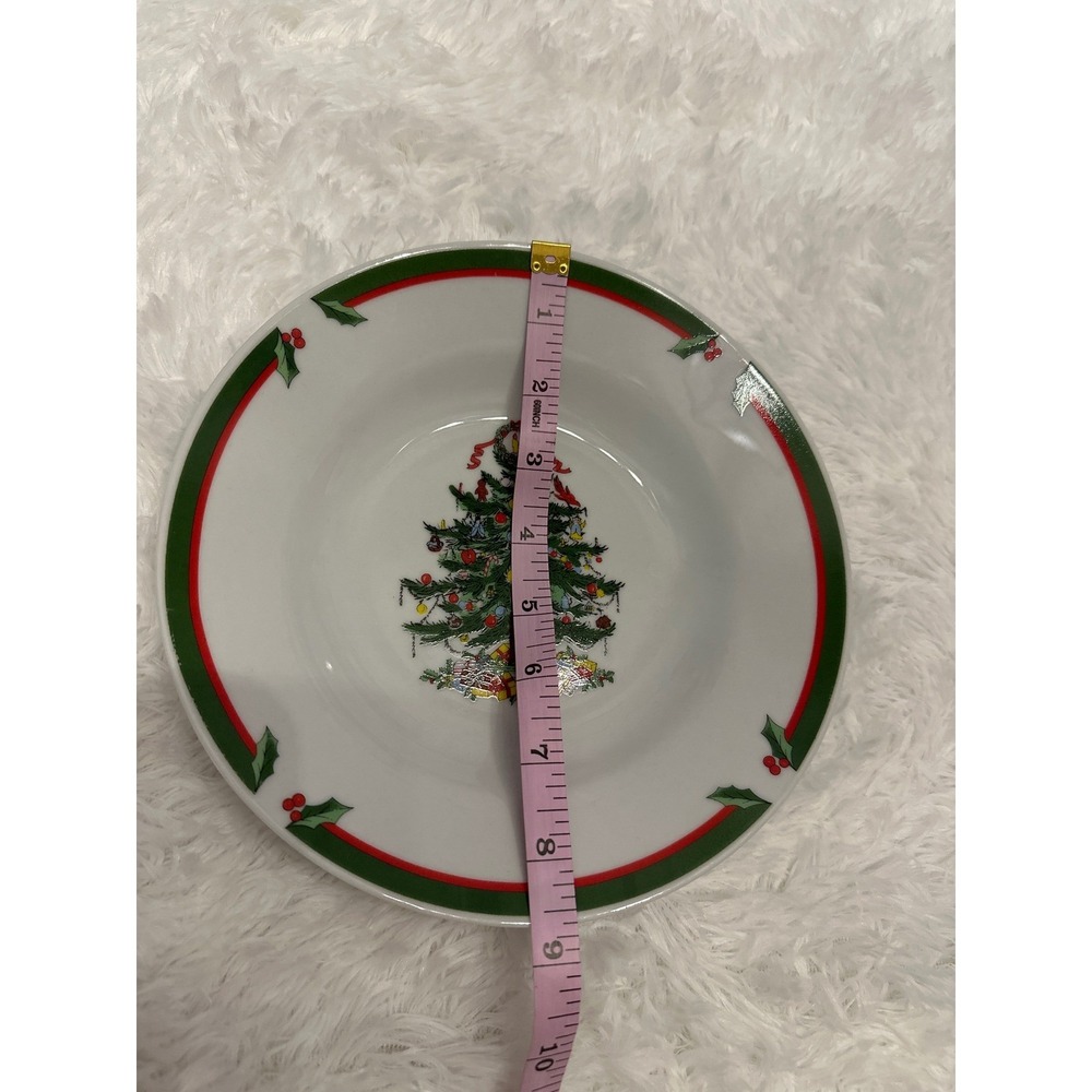 Set of 4 Pacific Rim Christmas Tree Dessert Salad Bowls Porcelain - Picture 5 of 5